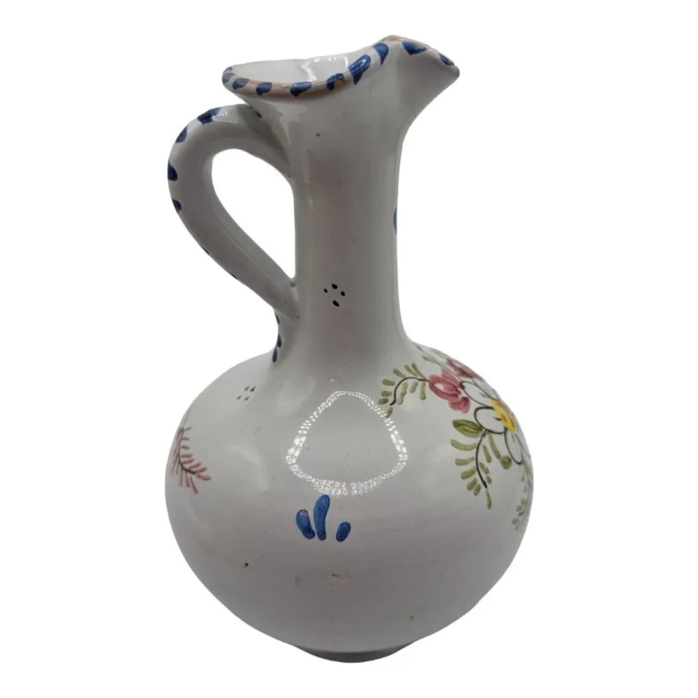 Hand-Painted Floral Ceramic Vase 7